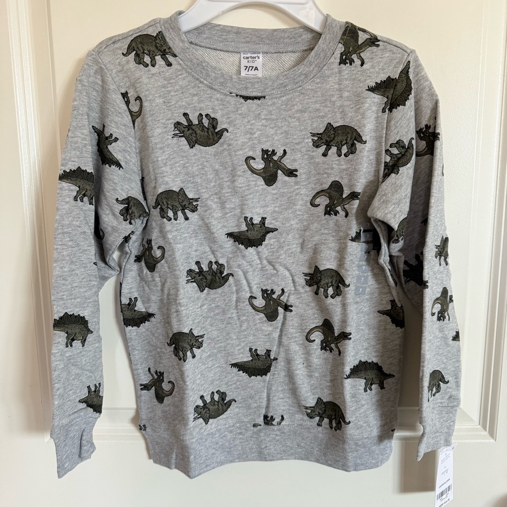 Carter's Gray Dinosaur Sweatshirt